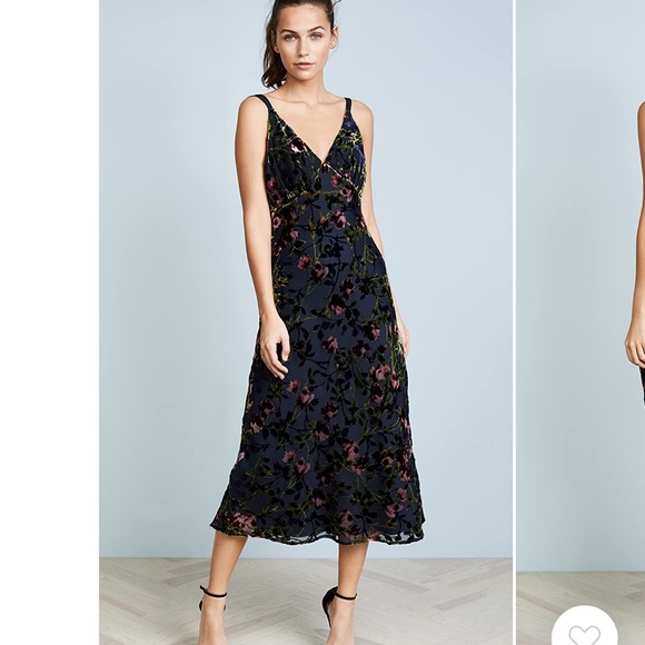 WAYF Velvet Sedona Bias Midi Dress - Picture 8 of 8